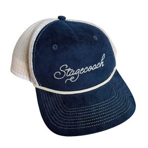 Stagecoach Music Festival Blue Corduroy Adjustable Rope Trucker Hat Snapback